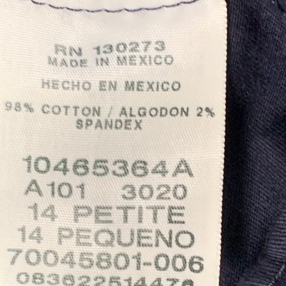 NWOT Lee Pleated Side Elastic Cotton Blend Pants (14P) - Picture 4 of 5